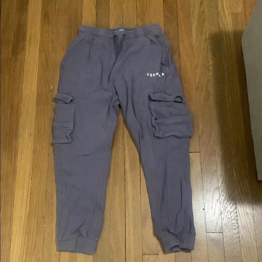 YoungLA Gray Cargo Joggers